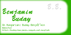 benjamin buday business card